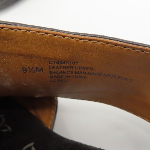 Comfortiva Women 9.5 KATARA Black Leather Block Heel Memory Foam Sandals Shoes - Picture 10 of 13